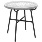 Rattan Bijzettafel Bistrotisch, Koffietafel Met Glazen Tafel, Verzenden, Nieuw