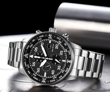 Citizen - NO RESERVE PRICE - Aviator Chrono - Eco Drive -, Sieraden, Tassen en Uiterlijk, Horloges | Heren, Nieuw