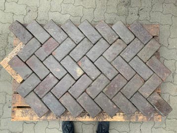 Oude gebakken keiformaten Leiden (op pallets), Ophalen of Verzenden, Gebruikt, Keramiek, Klinkers