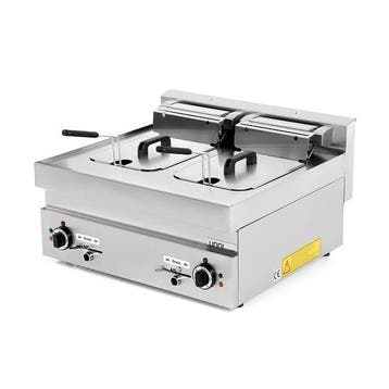 Unni-cooking | Friteuse | 10+10L | 400V | Aftapkranen | 700x, Ophalen of Verzenden, Nieuw in verpakking