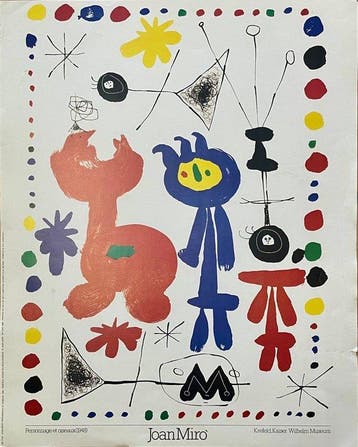 Joan Miró - Arti Grafiche Ricordi - Personnage et oiseaux