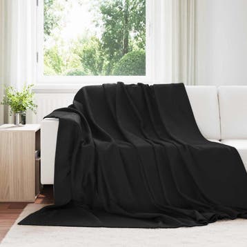 vidaXL plaid Zwart 240 x 220 cm 0.74 kg Fleece, Verzenden, Nieuw, Zwart