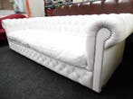 Chesterfield Maarssen  Wit Leren Chesterfield XL 4 zits bank, Ophalen, CHESTERFIELD, Leer, Zo goed als nieuw