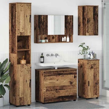 vidaXL Badkamermeubelset 5 st Oud Hout 35 x 30 x 192 cm, Verzenden, Nieuw, Overige typen