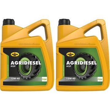 Kroon Olie Aanbieding: 2 X Agridiesel Msp 15W40 5L, Verzenden