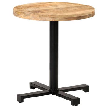 vidaXL Bistrotafel rond Ø70x75 cm ruw mangohout, Verzenden, Nieuw