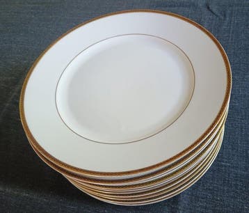 Schumann- Bavaria - Tafelservies (10) - Greca dorata - 24 kt