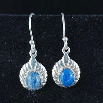 Lapis lazuli - Zilver - Oorbellen - Sterlingzilver