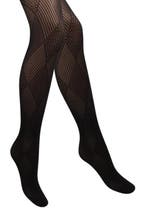 Fantasy panty - Motief - Geruit/Gestreept - Zwart, Verzenden, Nieuw