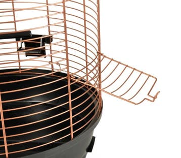 Vogelkooi Sanna 2 – Zwart/Koperen Binnenkooi voor Parkiet., Verzenden, Nieuw, Metaal, Vogelkooi