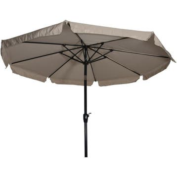 Libra parasol met volant ecru 3 m, Ophalen of Verzenden, Nieuw