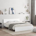 vidaXL Bedframe met hoofdeinde wit 150x200 cm, Verzenden, Wit, Overige maten, 200 cm