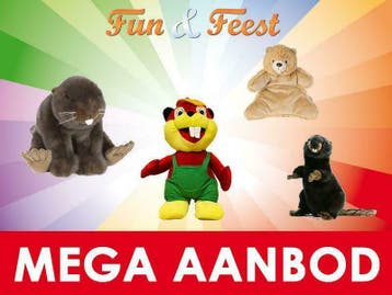 Bever knuffels -Mega aanbod pluche bever knuffels, Ophalen of Verzenden, Nieuw, Overige typen