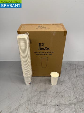 Papieren Drinkbeker Voor Koud Drinken 470 ml 1000 stuks, Ophalen of Verzenden, Gebruikt