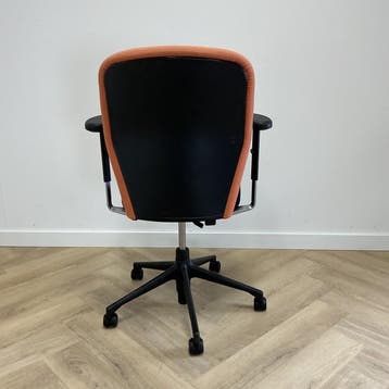 Vitra T-chair design bureaustoel, oranje - zwart, Gebruikt, Zwart, Ophalen of Verzenden, Bureaustoel