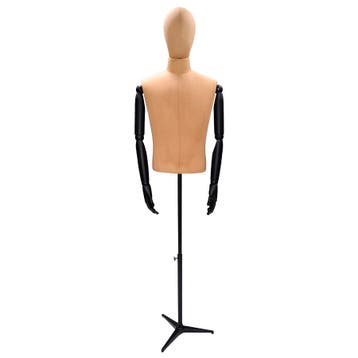 VINTAGE 1/2 TORSO HEER MERK GRUPPO CORSO COFFEE / ZWART EX