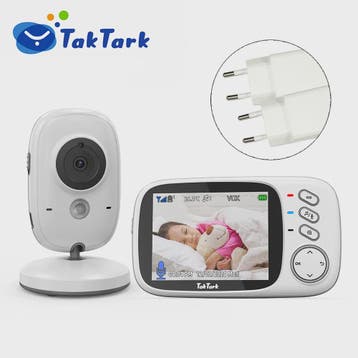 Draadloze Babyfoon met 3.2" Scherm, Nachtzicht, Temperatuur, Verzenden, Nieuw