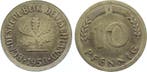Duitsland 10 Pfennig 1950 J zu groß 22,2 mm, sehr breiter.., Verzenden