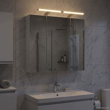 vidaXL Badkamer spiegelkast Wit 70 x 14,5 x 70 cm Bewerkt, Huis en Inrichting, Tafels | Kaptafels, Verzenden, Nieuw