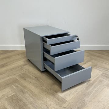 ladeblok 4 lades en sleutel (hxbxd) 52x42x58 cm, grijs, Huis en Inrichting, Kasten | Ladekasten, Ophalen of Verzenden, Gebruikt
