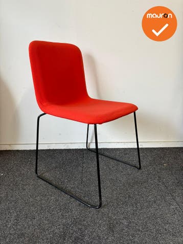 Lensvelt vergaderstoel - rode stoffering, Vergader- of Presentatieruimte, Ophalen of Verzenden, Gebruikt, Stoel