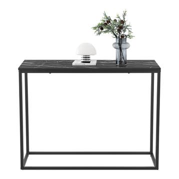 [en.casa] Console tafel Kittilä 80x100x30 cm zwart mat en ma, Huis en Inrichting, Tafels | Sidetables, Verzenden, Nieuw