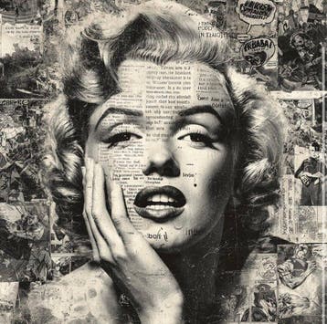 EMIR BERCUTTE - MARILYN MONROE JUST ME - Toile L - LIMITED