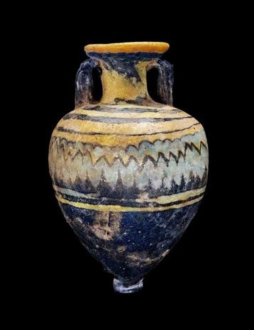 Oud-Egyptisch - Amphoriskos van glas vervaardigd volgens, Verzamelen