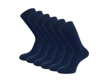 6 paar SQOTTON diabetes sokken - Naadloos - Marineblauw, Kleding | Heren, Sokken en Kousen, Verzenden, Nieuw