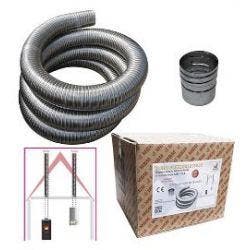 Flexibel dubbelwandig rvs rookkanaal 10000mm Ø60mm., Huis en Inrichting, Kachels, Ophalen of Verzenden, Nieuw
