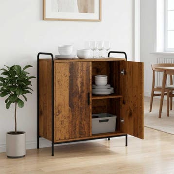 vidaXL Dressoir Oud hout 97 x 33 x 81 cm Bewerkt hout, Verzenden, Nieuw, Overige houtsoorten, Minder dan 50 cm