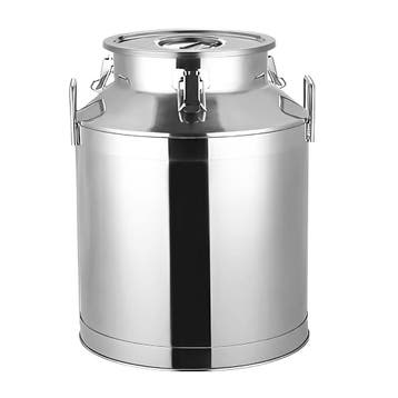 GGM Gastro | Melkkan met deksel - 40L - RVS - Ø380x470mm - |, Verzenden, Nieuw