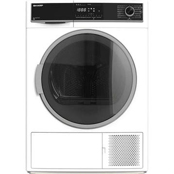 Sharp Kd-hh8gw1-be - Warmtepompdroger - 8 kg - Energieklasse, Ophalen of Verzenden, Nieuw, Voorlader, 85 tot 90 cm