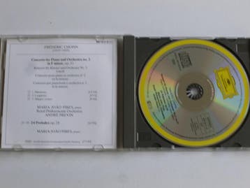 Chopin - Concerto for Piano / Maria Joao Pires, Andre Previn, Cd's en Dvd's, Ophalen of Verzenden, Zo goed als nieuw