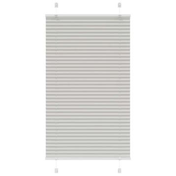 vidaXL Plissé rolgordijn 80x100 cm stofbreedte 79,4 cm, Verzenden, Nieuw, Grijs