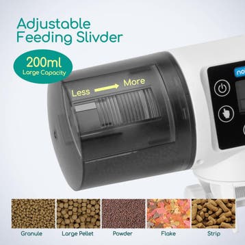 Voederautomaat - Visvoeder - 200ml - Wit - Nobleza, Verzenden, Zo goed als nieuw