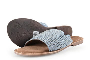 Lazamani Slippers in maat 41 Blauw, Slippers, Lazamani, Zo goed als nieuw, Verzenden