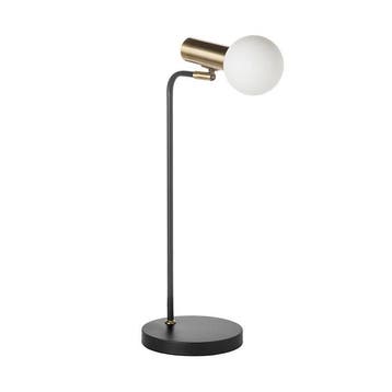 Tafellamp john - zwart met goud - industrieel design -, Verzenden, Nieuw