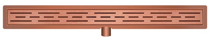 Wiesbaden douchegoot met flens 80x7 cm geborsteld koper, Doe-het-zelf en Verbouw, Sanitair, Ophalen of Verzenden
