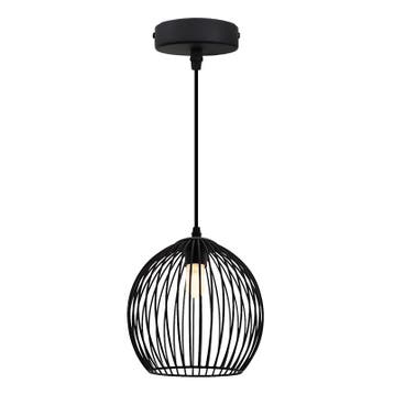 Industriële badkamer hanglamp zwart, Wiro, IP44, Ophalen of Verzenden, Nieuw, Metaal, Industrieel