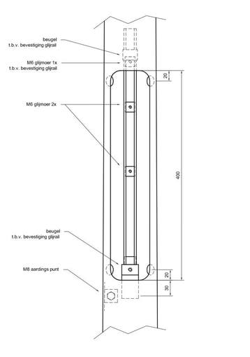 12 meter bovengronds stalen lantaarnpaal / lichtmast tbv..., Nieuw