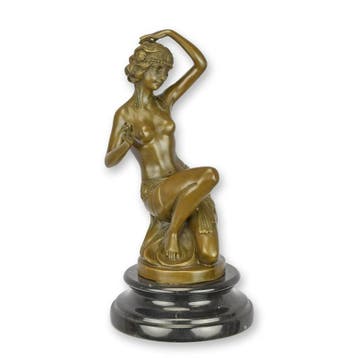 A BRONZE SCULPTURE OF AN ORIENTAL DANCER (Interieur), Verzenden, Nieuw