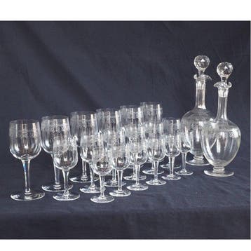 Baccarat - Eetservies voor 6 (20) - Modèle Pompadour -