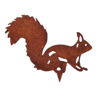 Tuindecoratie eekhoorn roest 26x21cm, Tuin en Terras, Verzenden, Nieuw