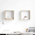 vidaXL Wandschappen kubus 2 st 30x15x30 cm sonoma, Verzenden, Nieuw