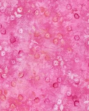 Broderie Katoen Tie Dye Bloemen Roze, Nieuw, Roze
