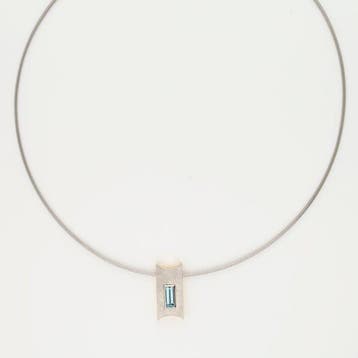 Halsketting - 18 karaat Witgoud - Spinel, Nieuw
