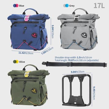 Rhinowalk Vouwfiets Tas 17L Quick-Release Stuur- of Mandtas, Verzenden, Nieuw