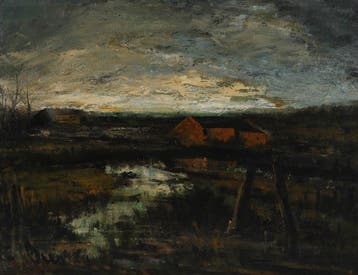 Henk Bies (1928-2006) - Donker Peellandschap