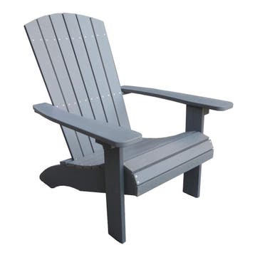 Onderhoudsvrije loungestoel - Belize - Grijs- Kunststof, Tuin en Terras, Tuinstoelen, Verzenden, Nieuw